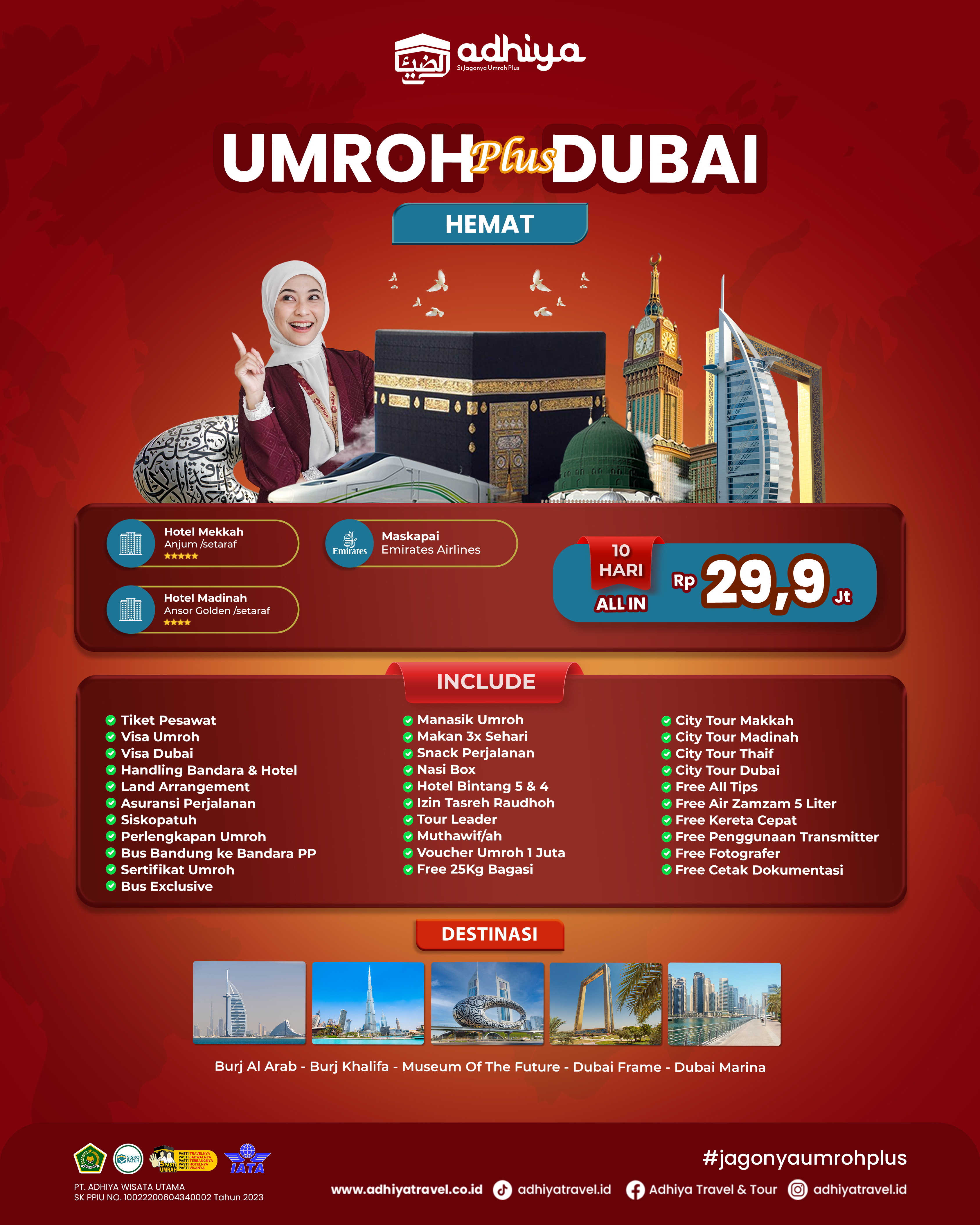 Umroh plus Dubai 10D (Harga Hemat) 071125