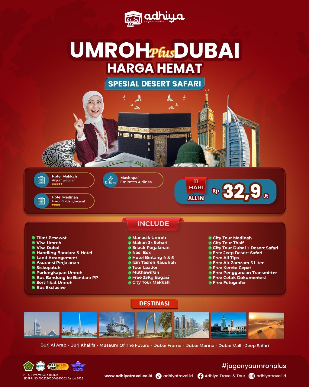 Umroh plus Dubai Desert Safari 11D (Harga Hemat) 201125