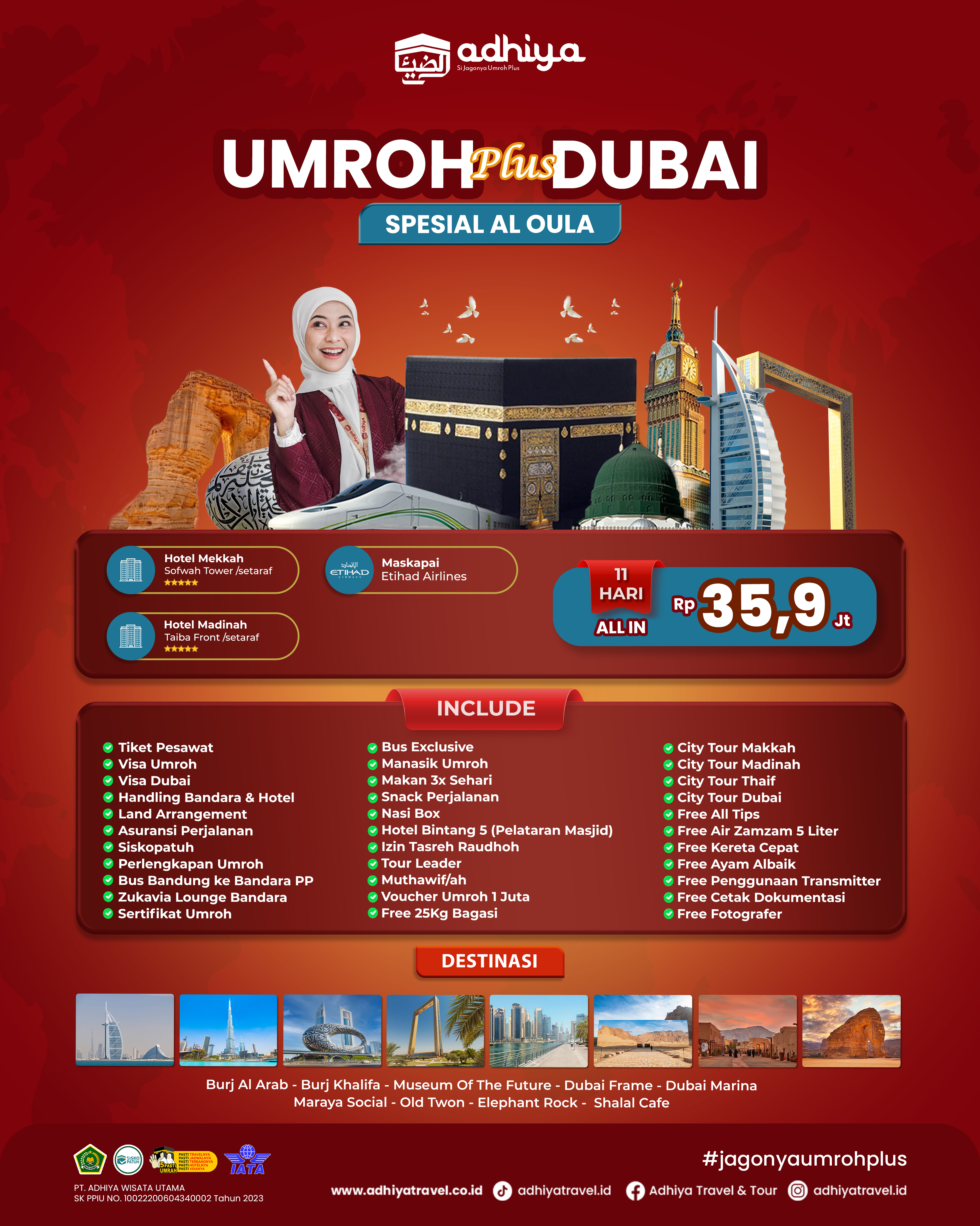 Umroh plus Dubai Special Al-Oula 11D 090126 RE 100126