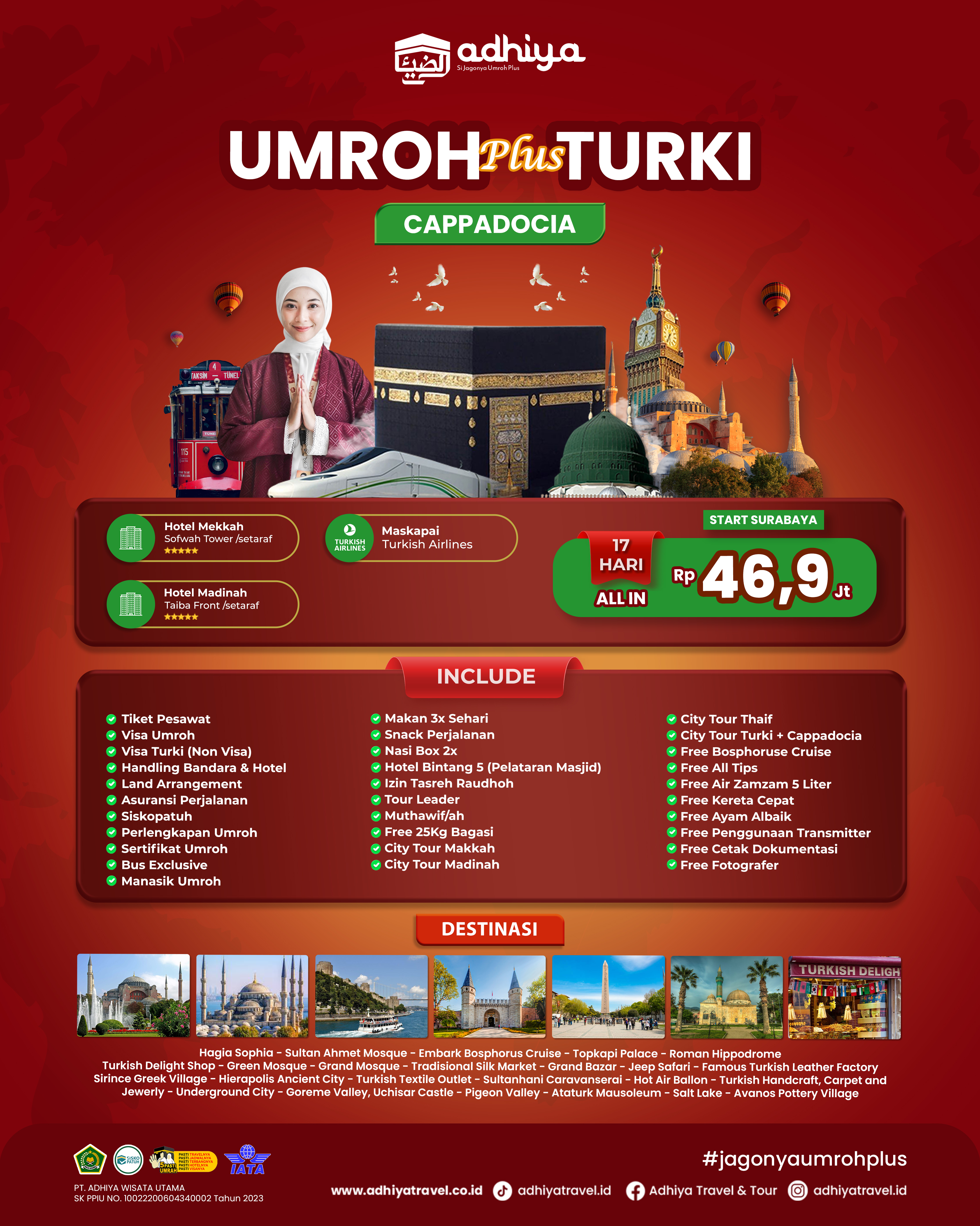 Umroh plus Turki 16D (Sby) 021225