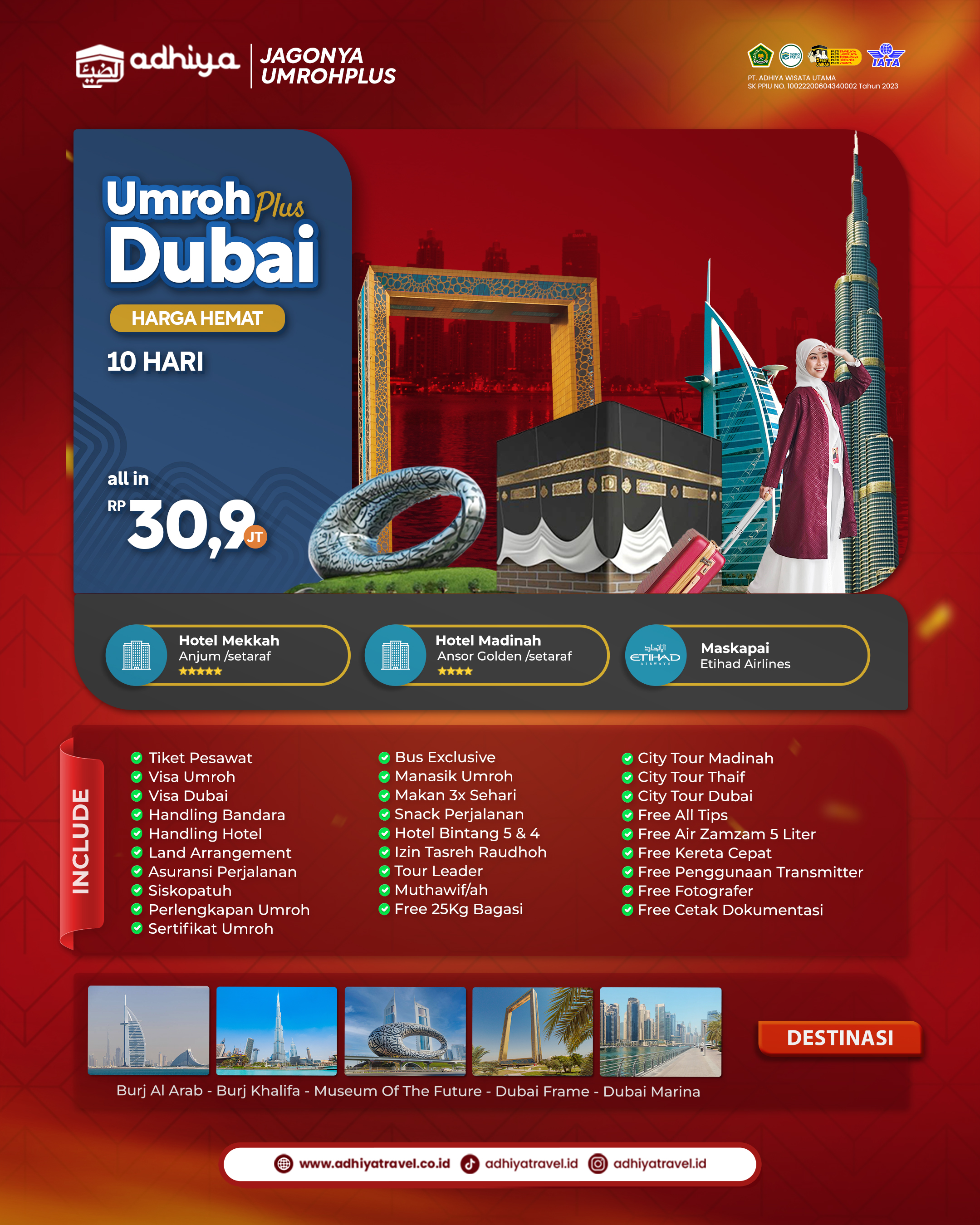 Umroh plus Dubai 10D (Harga Hemat) 120626 