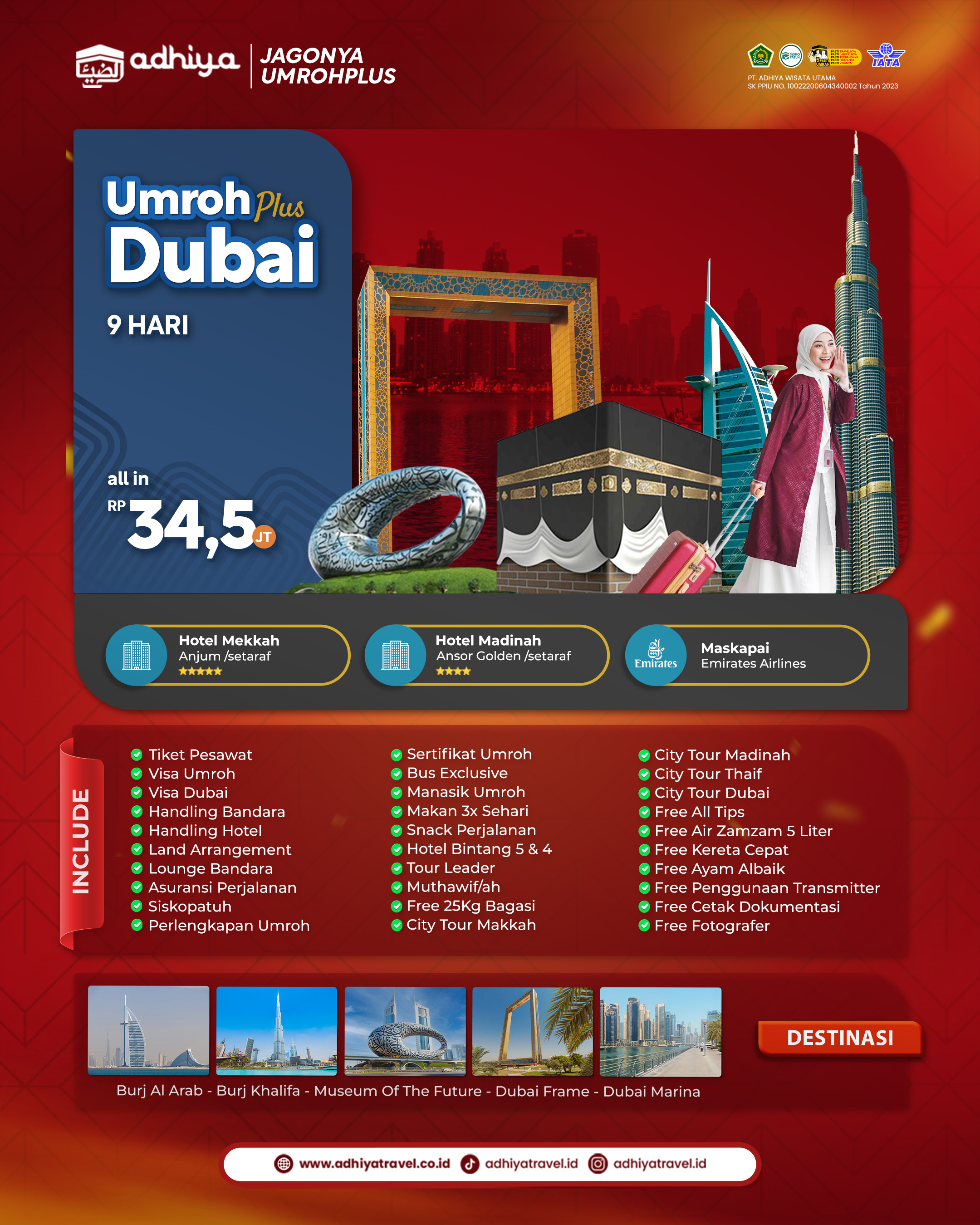 Umroh plus Dubai 9D 030926