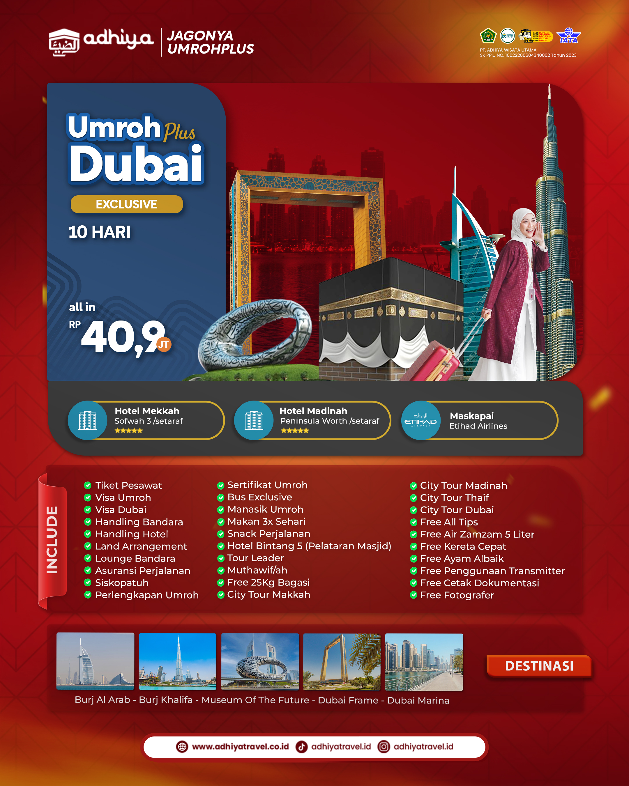 Umroh plus Dubai 10D  061126